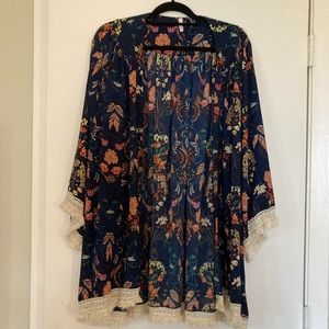 Pink Blush floral kimono